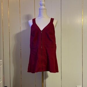 Torrid Red Sleeveless Zip-Front Dress